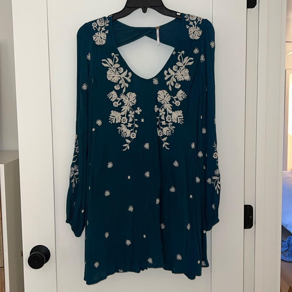 Free People Embroidered Mini Dress